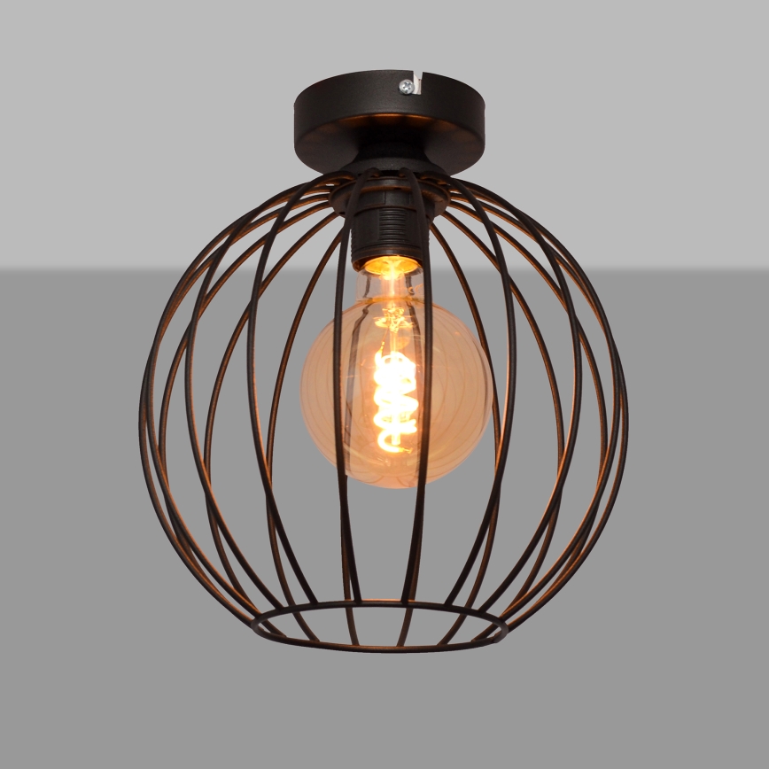 Pinnale kinnitatav lühter MERCURE 1xE27/15W/230V d. 24 cm must