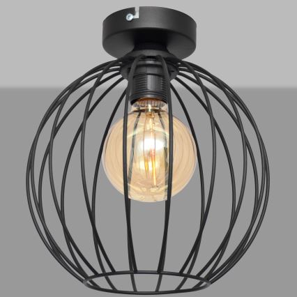 Pinnale kinnitatav lühter MERCURE 1xE27/15W/230V d. 24 cm must