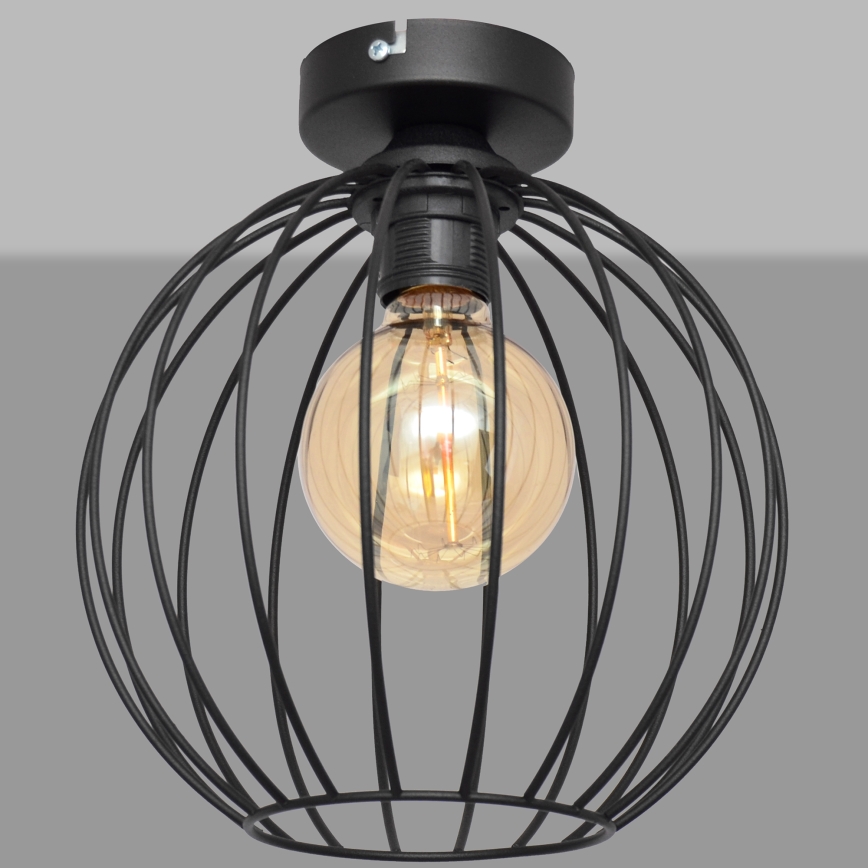 Pinnale kinnitatav lühter MERCURE 1xE27/15W/230V d. 24 cm must