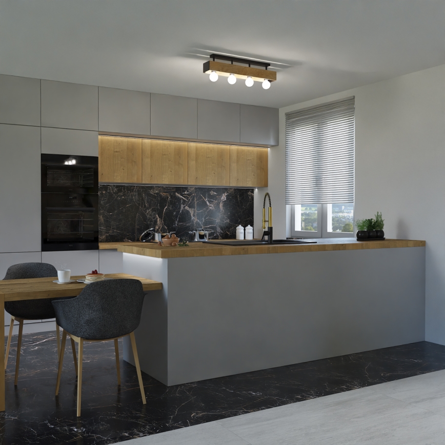 Pinnale kinnitatav lühter MILUZA 4xE27/15W/230V