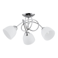 Pinnale kinnitatav lühter MODENA 3xE27/60W/230V läikiv kroom/valge
