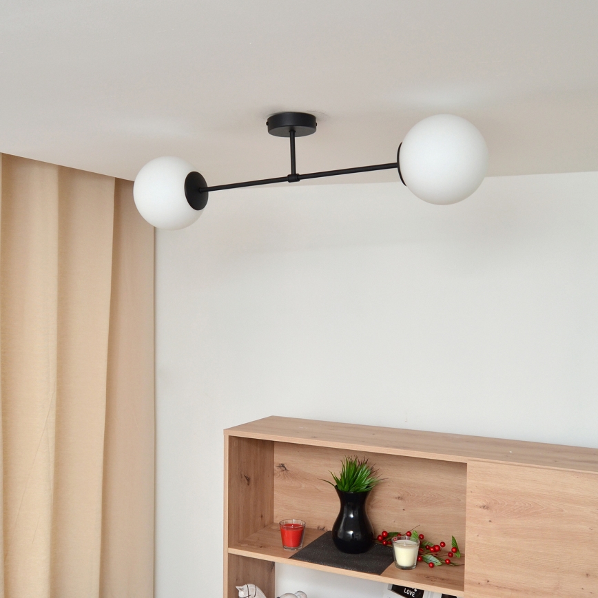 Pinnale kinnitatav lühter MOON 2xE27/15W/230V must