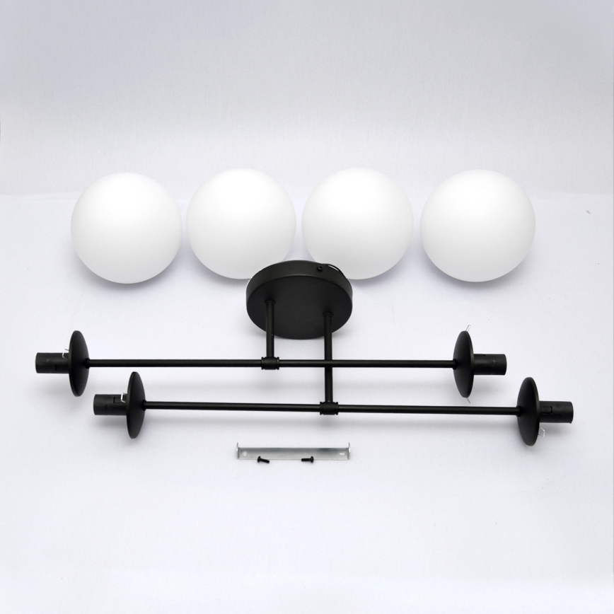 Pinnale kinnitatav lühter MOON 4xE27/15W/230V must