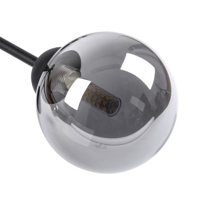 Pinnale kinnitatav lühter OBSIDIAN 6xG9/10W/230V must/suitsuhall