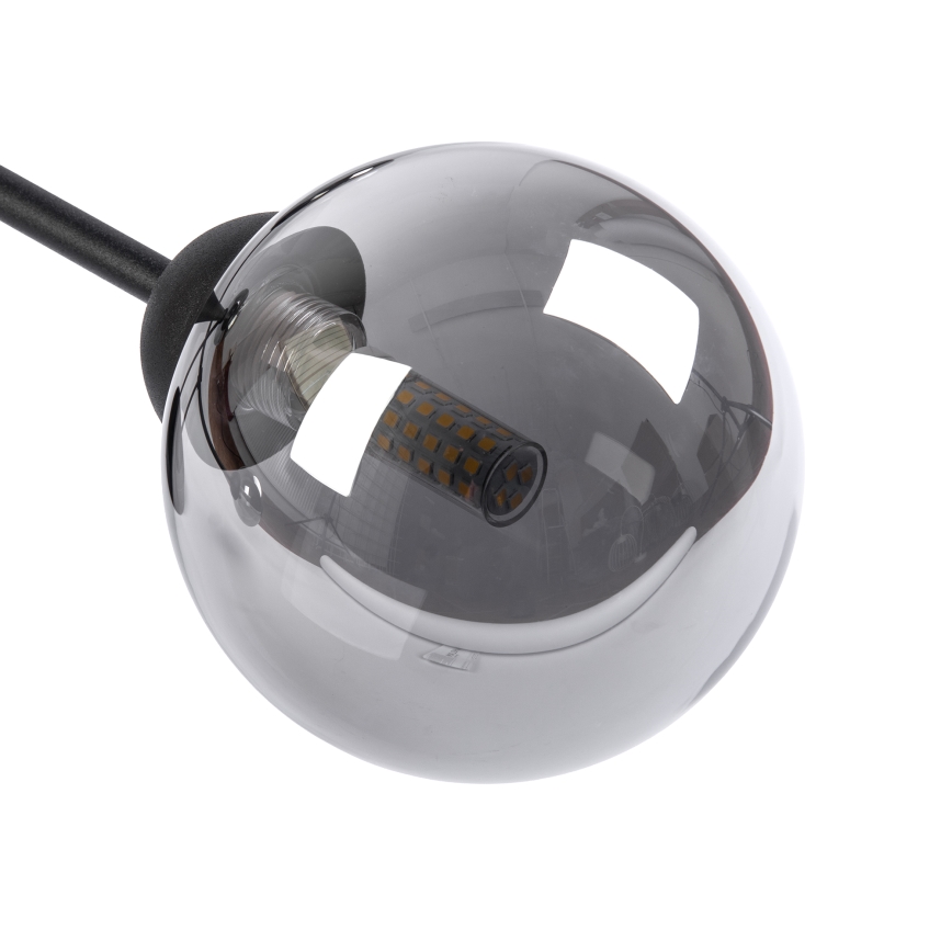 Pinnale kinnitatav lühter OBSIDIAN 6xG9/10W/230V must/suitsuhall