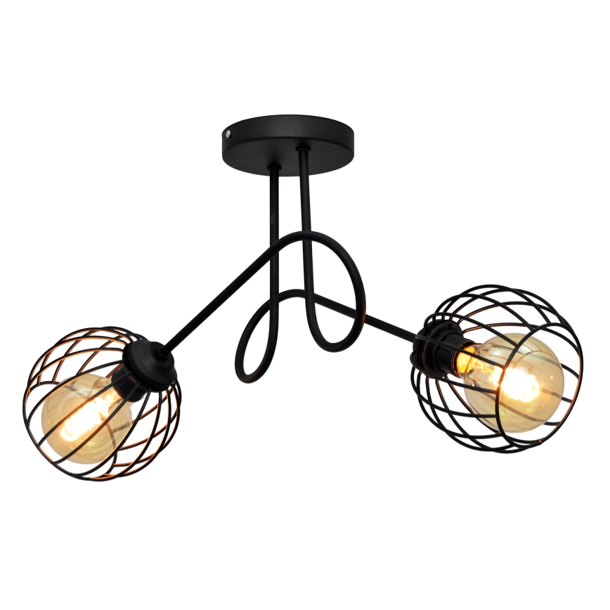 Pinnale kinnitatav lühter OXFORD 2xE27/15W/230V must