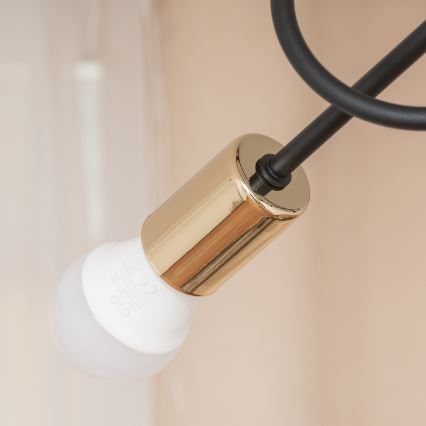 Pinnale kinnitatav lühter OXFORD 3xE27/15W/230V kuldne/must