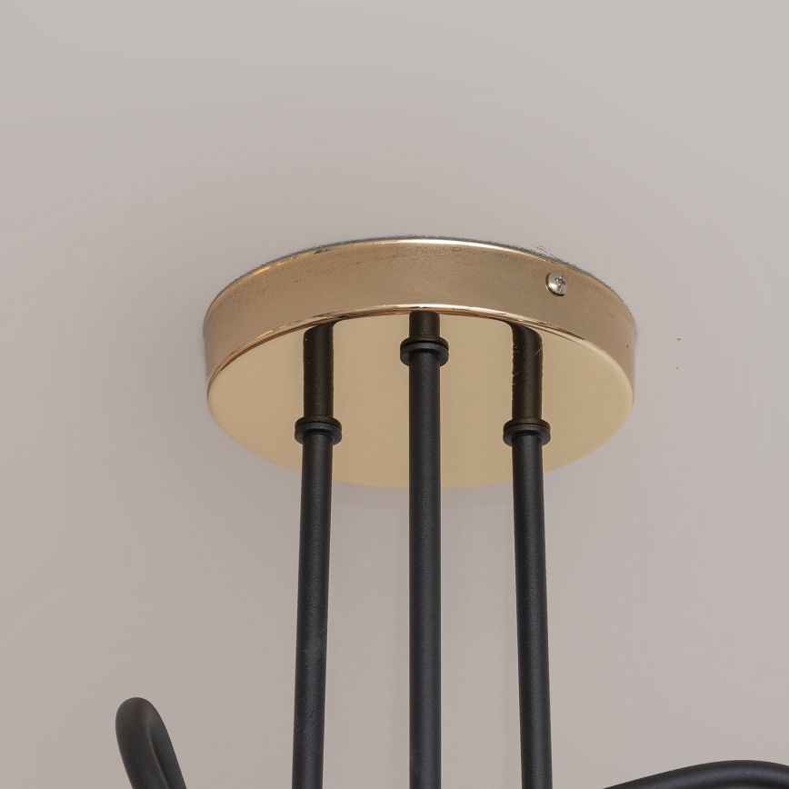 Pinnale kinnitatav lühter OXFORD 3xE27/15W/230V kuldne/must