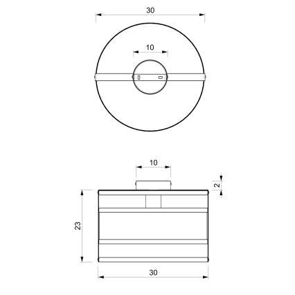 Pinnale kinnitatav lühter RIM 1xE27/60W/230V must/kuldne