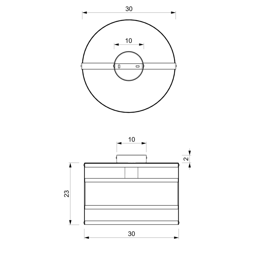 Pinnale kinnitatav lühter RIM 1xE27/60W/230V must/kuldne