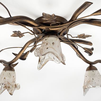 Pinnale kinnitatav lühter ROZETA 5xE14/40W/230V pronks