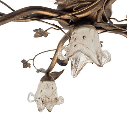 Pinnale kinnitatav lühter ROZETA 5xE14/40W/230V pronks