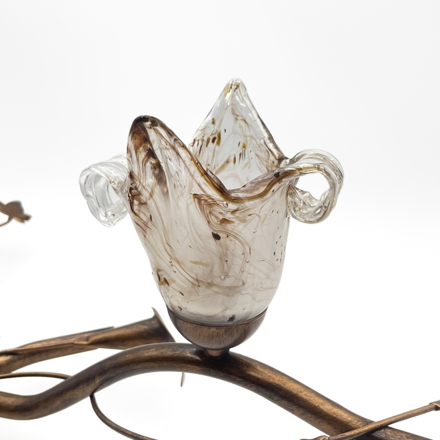 Pinnale kinnitatav lühter ROZETA 5xE14/40W/230V pronks