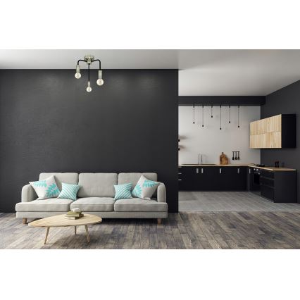 Pinnale kinnitatav lühter SAGA 3xE27/40W/230V