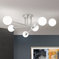 Pinnale kinnitatav lühter SNOWWHITE 6xG9/20W/230V d. 84 cm matt kroom