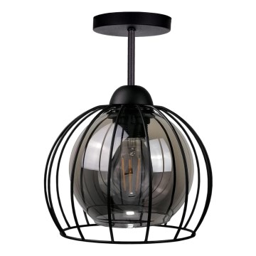 Pinnale kinnitatav lühter SOLO BLACK 1xE27/60W/230V must/suitsune