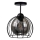Pinnale kinnitatav lühter SOLO BLACK 1xE27/60W/230V must/suitsune