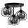 Pinnale kinnitatav lühter SOLO BLACK 3xE27/60W/230V d. 30 cm
