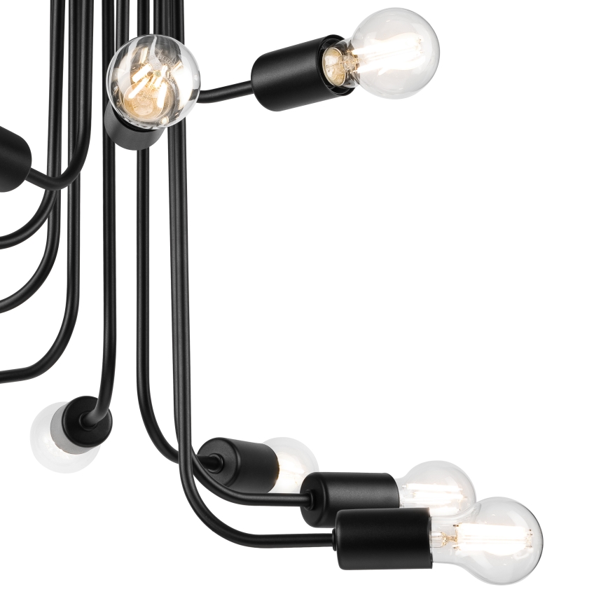Pinnale kinnitatav lühter TRINITY 10xE27/15W/230V must