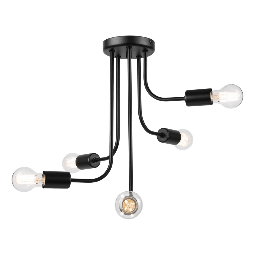 Pinnale kinnitatav lühter TRINITY 5xE27/15W/230V must