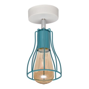 Pinnale kinnitatav lühter TUBE II 1xE27/15W/230V türkiis