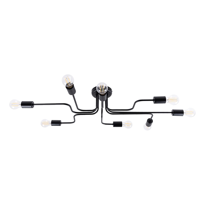 Pinnale kinnitatav lühter VECTOR 8xE27/15W/230V must