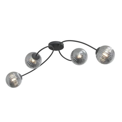 Pinnale kinnitatav lühter VIBRA 4xE14/10W/230V must/hall
