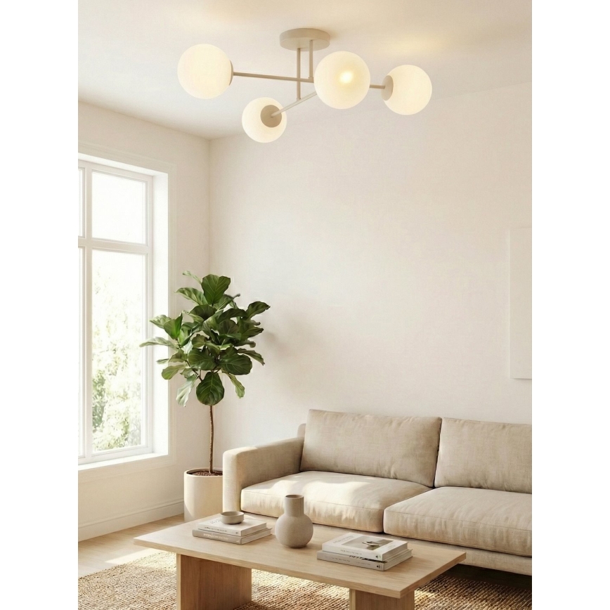 Pinnale kinnitatav lüster ROMA 4xE14/10W/230V beež