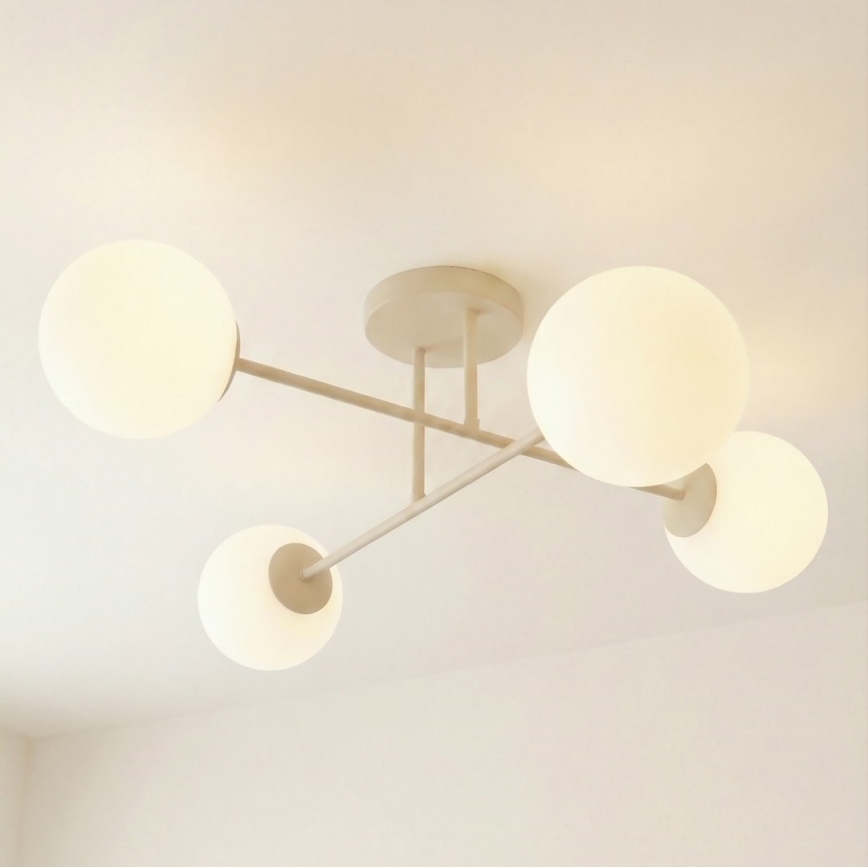 Pinnale kinnitatav lüster ROMA 4xE14/10W/230V beež