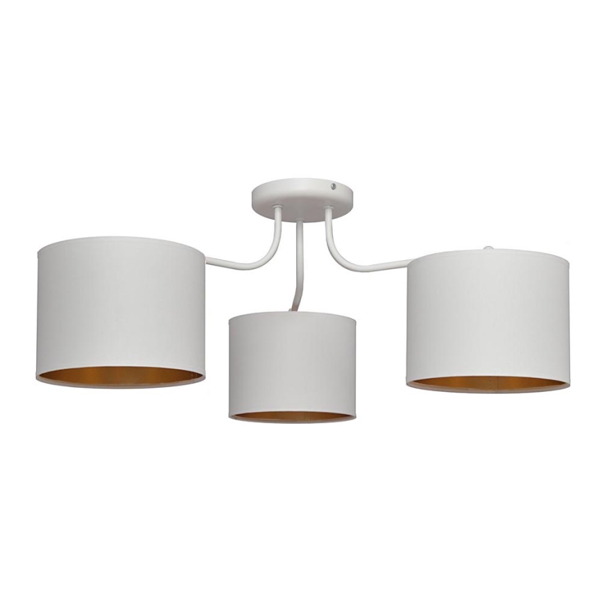 Pinnale kinnituv lühter ALBA 3xE27/15W/230V valge/kuldne