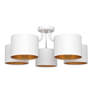 Pinnale kinnituv lühter ALBA 5xE27/15W/230V valge/kuldne