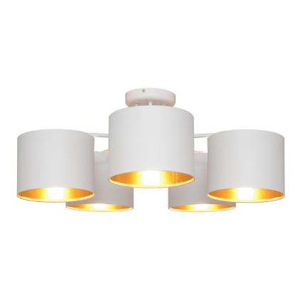 Pinnale kinnituv lühter ALBA 5xE27/15W/230V valge/kuldne