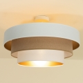Pinnale paigaldatav laelamp WENTA 1xE27/60W/230V, läbimõõt 50 cm, beež/juut