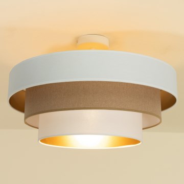 Pinnale paigaldatav laelamp WENTA 1xE27/60W/230V, läbimõõt 50 cm, beež/juut