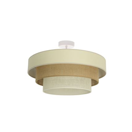 Pinnale paigaldatav laelamp WENTA 1xE27/60W/230V, läbimõõt 50 cm, beež/juut