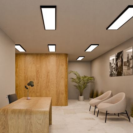 Pinnale paigaldatav LED-paneel 60W/230V 30x120 cm must