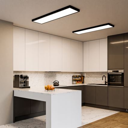 Pinnale paigaldatav LED-paneel 60W/230V 30x120 cm must