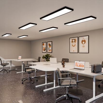 Pinnale paigaldatav LED-paneel 60W/230V 30x120 cm must