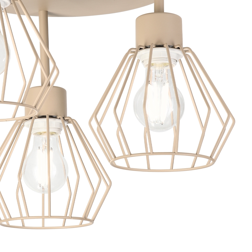 Pinnapealne laelamp AUDREY 3xE27/60W/230V beež