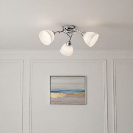 Pinnapealne laelamp CLARA 3xE27/15W/230V läikiv kroom
