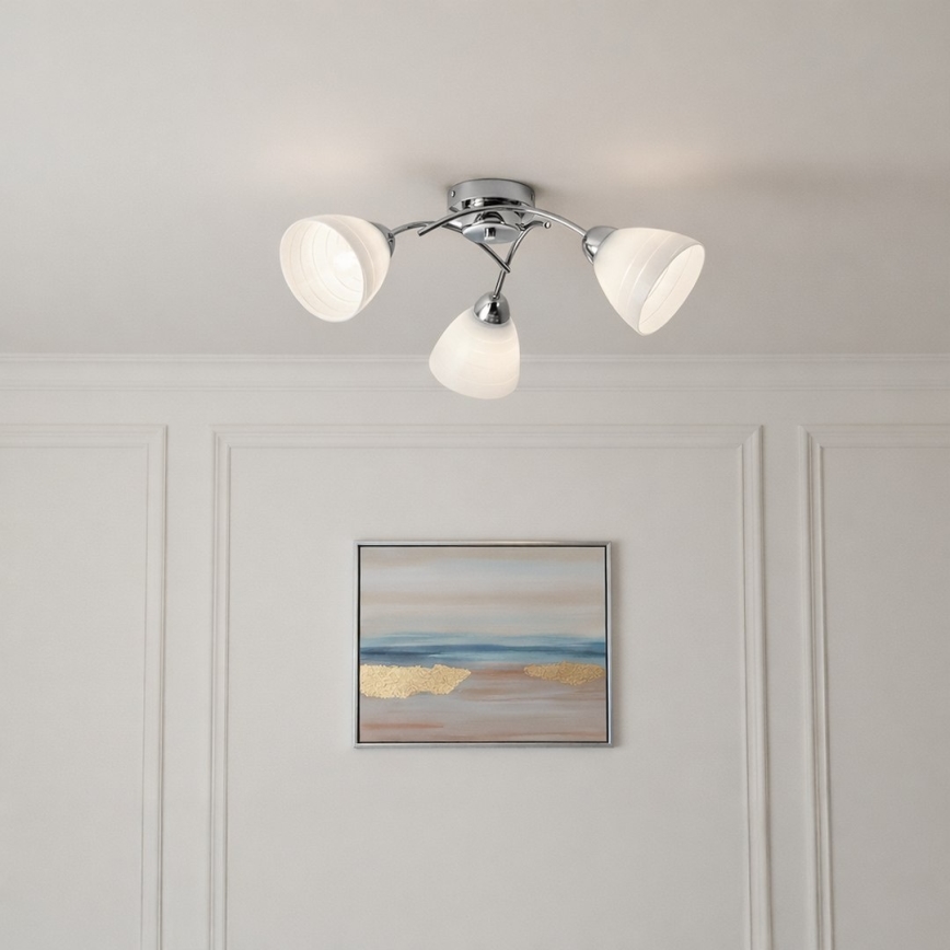 Pinnapealne laelamp CLARA 3xE27/15W/230V läikiv kroom