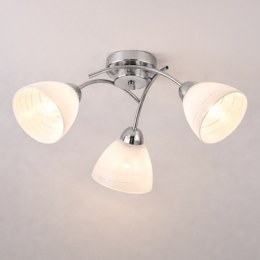 Pinnapealne laelamp CLARA 3xE27/15W/230V läikiv kroom