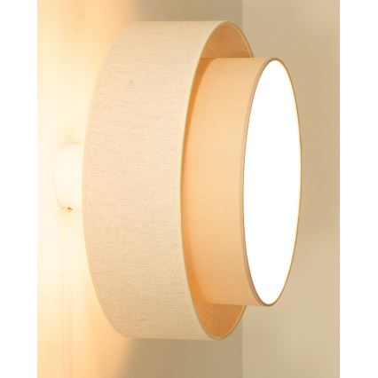 Pinnapealne laelamp NATIA 1xE27/60W/230V Ø 45 cm kreemjas