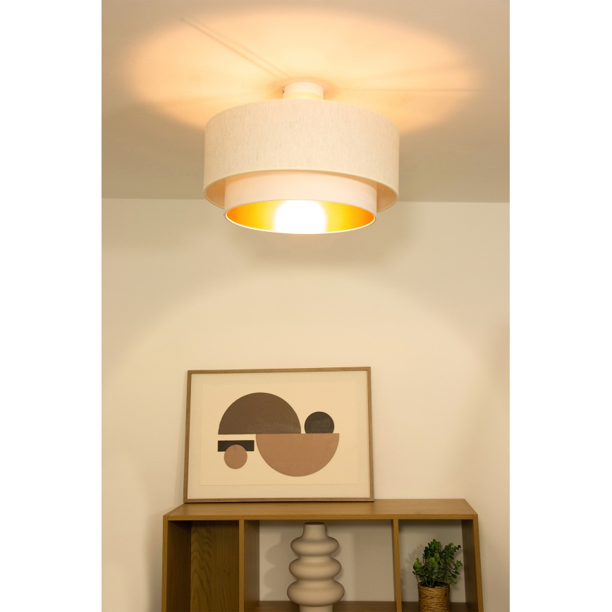 Pinnapealne laelamp NATIA 1×E27/60W/230V, läbimõõt 45 cm, valge