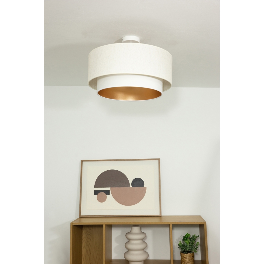 Pinnapealne laelamp NATIA 1×E27/60W/230V, läbimõõt 45 cm, valge