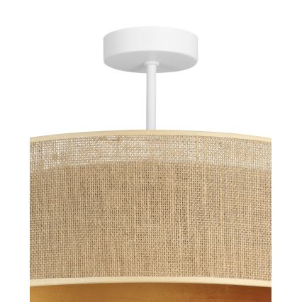 Pinnapealne laelamp SARTA 1xE27/60W/230V Ø 45 cm vaskne/juut