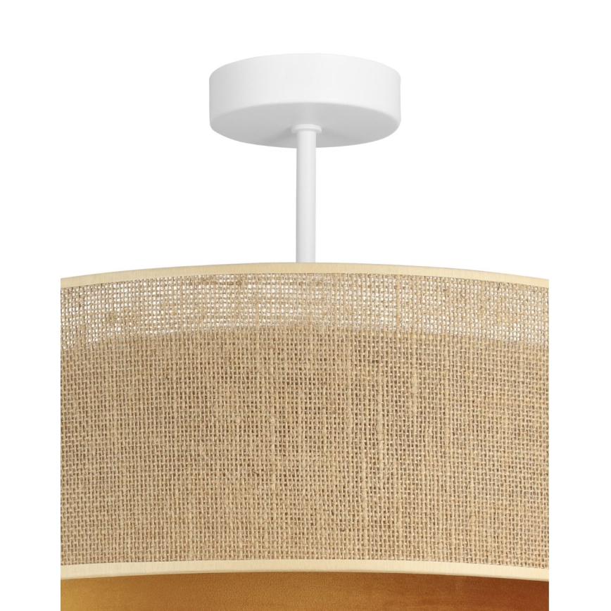 Pinnapealne laelamp SARTA 1xE27/60W/230V Ø 45 cm vaskne/juut