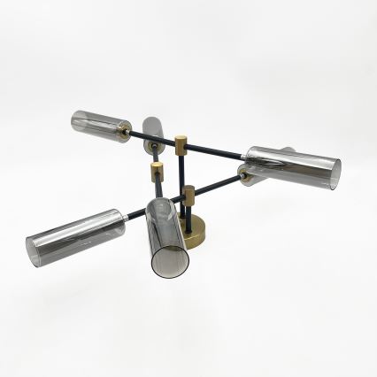Pinnapealne laelamp TESSA 6xG9/5W/230V messing/suitsune must