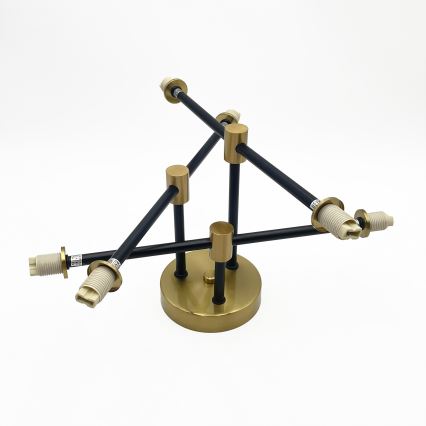 Pinnapealne laelamp TESSA 6xG9/5W/230V messing/suitsune must