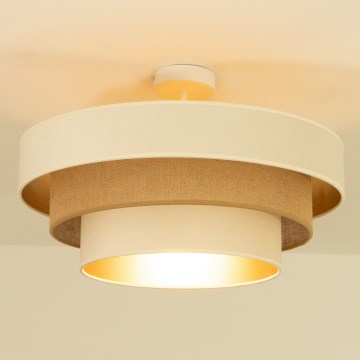 Pinnapealne laelamp WENTA 1xE27/60W/230V, läbimõõt 50 cm, beež/juut